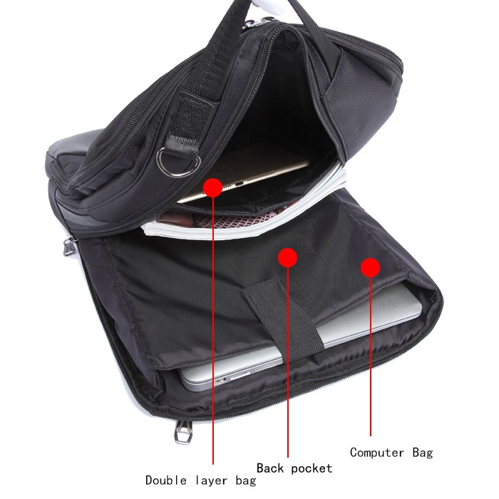 Tas Ransel Laptop Profesional - Black - JakartaNotebook.com