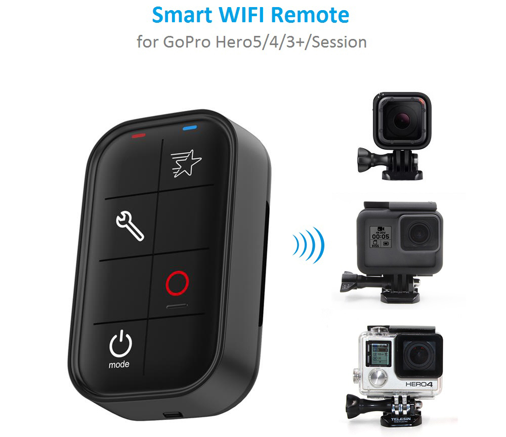 Telesin Smart WiFi Remote Control for GoPro - Black 