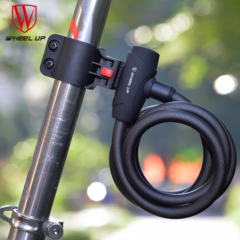 Wheel Up Gembok Sepeda  Kabel  1 2m QB1001 2006 Black 