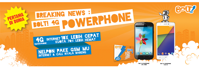 BOLT! 4G Power Phone - IVO V5 - White - JakartaNotebook.com