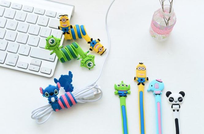 Cable Clip Silicone Model kartun - Blue - JakartaNotebook.com