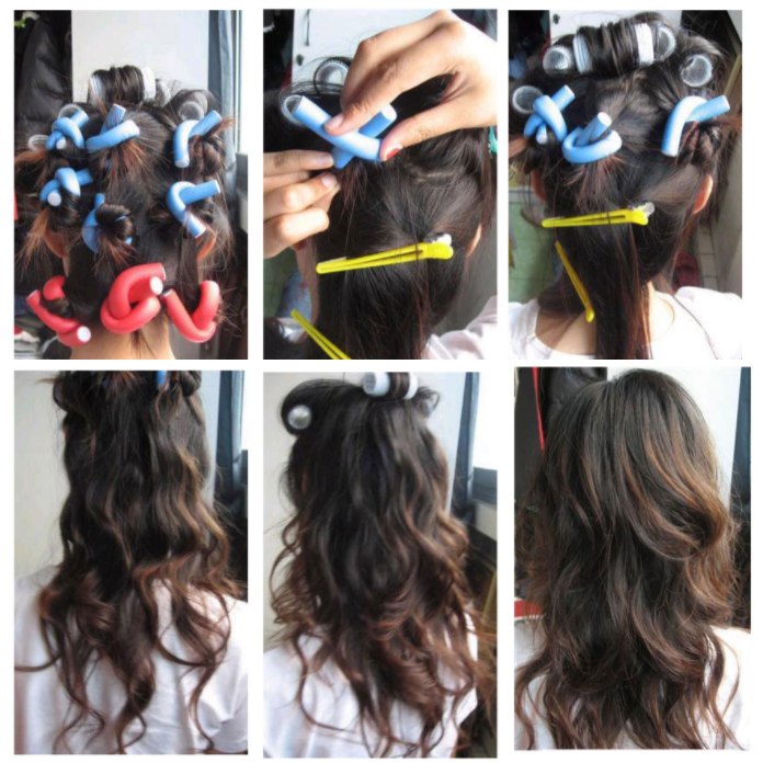  Ikat Rambut Pengeriting Fleksibel 10PCS Multi Color 