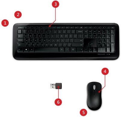 microsoft wireless desktop 850 keyboard and mouse set