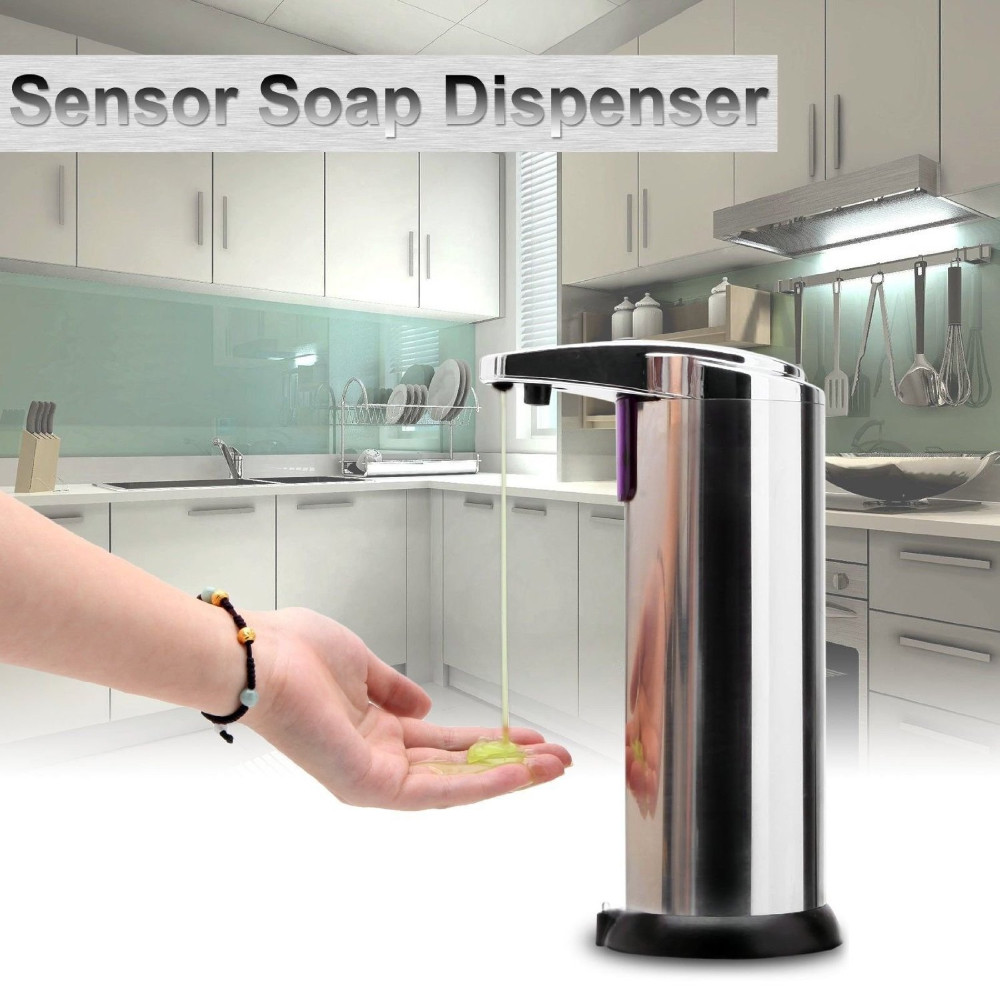 Stainless Steel Sensor Automatic Soap Dispenser / Sabun 