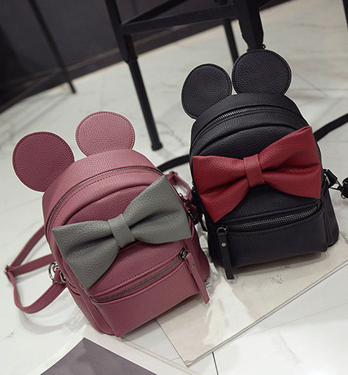 Tas Ransel Wanita Model Mickey Mouse Black 