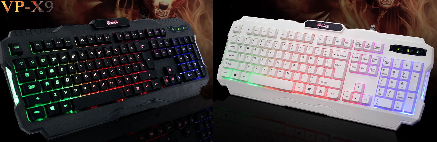 Kinbas USB Wired Gaming Keyboard with LED Backlight VP