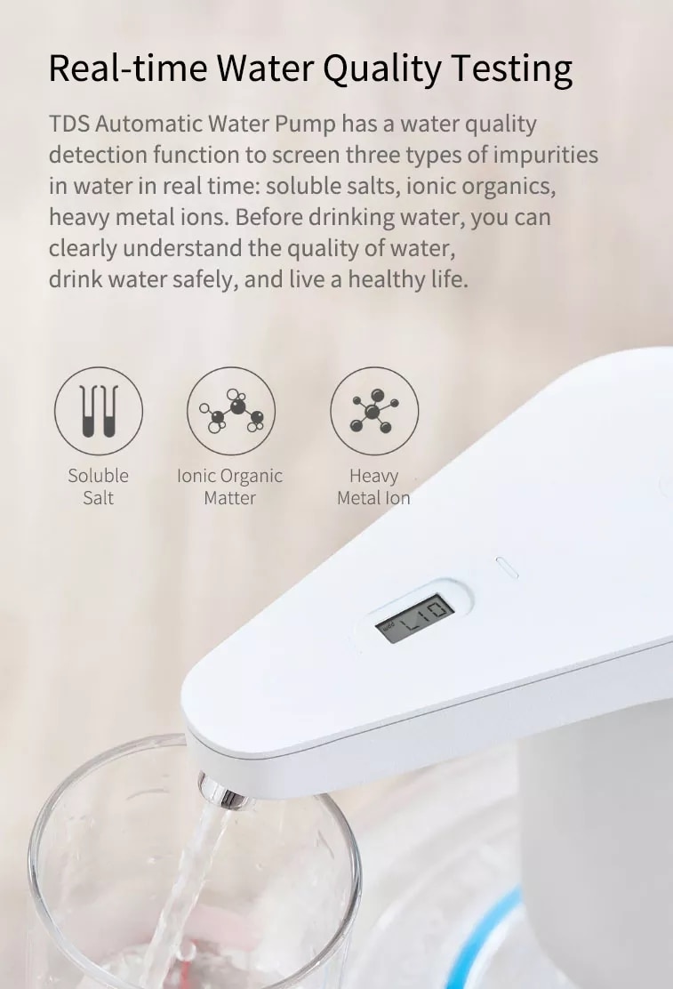 Xiaomi Xiaolang Tds Dispenser Pompa Galon Air Mini Automatic Water Pump Wireless Rechargeable Usb Hd Zdcsj01 White Jakartanotebook Com