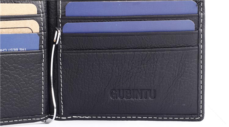 GUBINTU Dompet Pria Model Clip Wallet BID066 Brown 