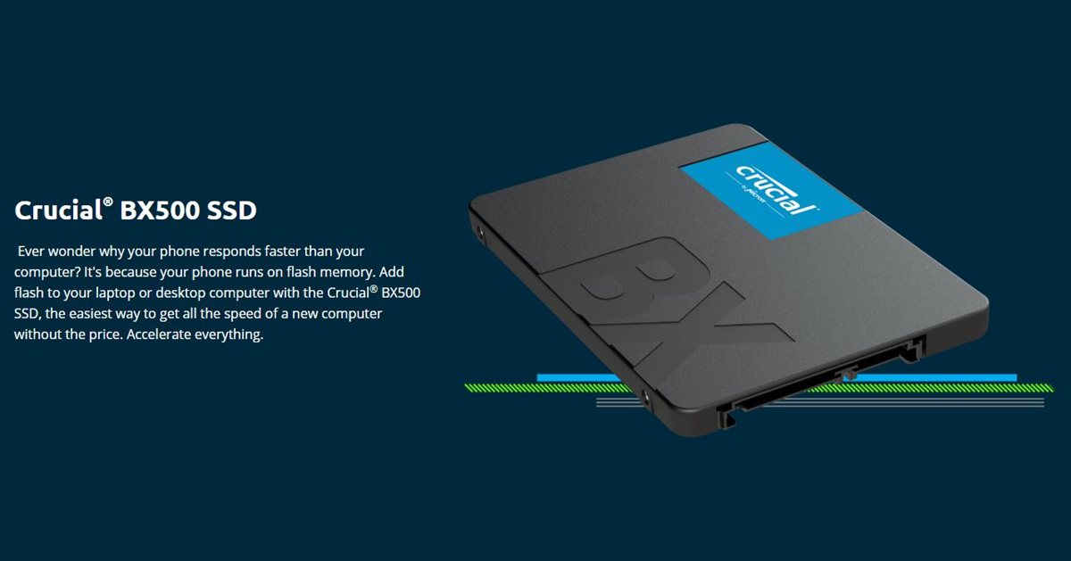 Disque Dur interne SSD Crucial BX500 SATA 2.5 3D NAND - 240Go, 500Go prix  Maroc