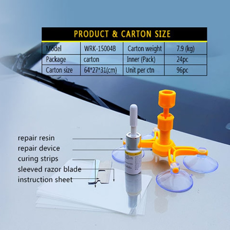 Sikeo DIY Alat Reparasi Kaca Mobil Retak Windshield Repair Kit- Wrk15004B -  Orange - JakartaNotebook.com