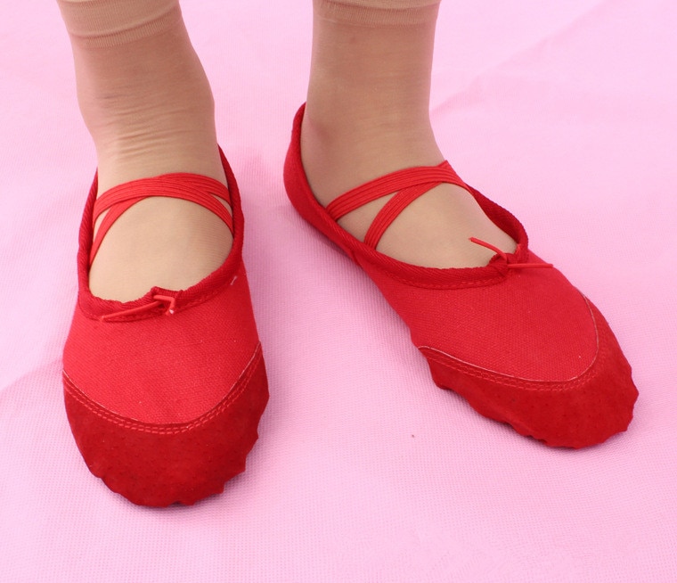  Sepatu  Balet Anak Bahan Canvas Dancing  Pointe Shoe Size 30 