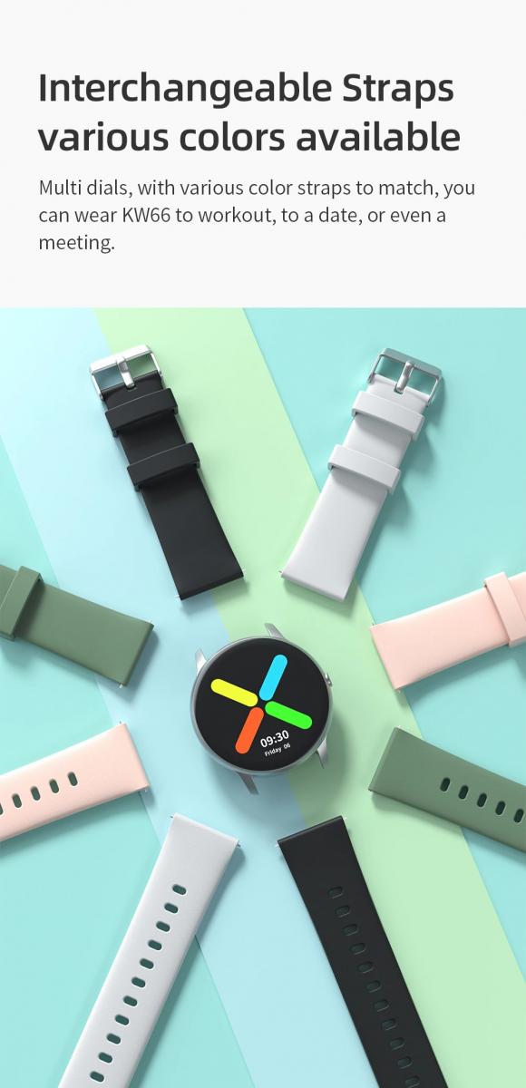 smartwatch kw66 imilab xiaomi preto